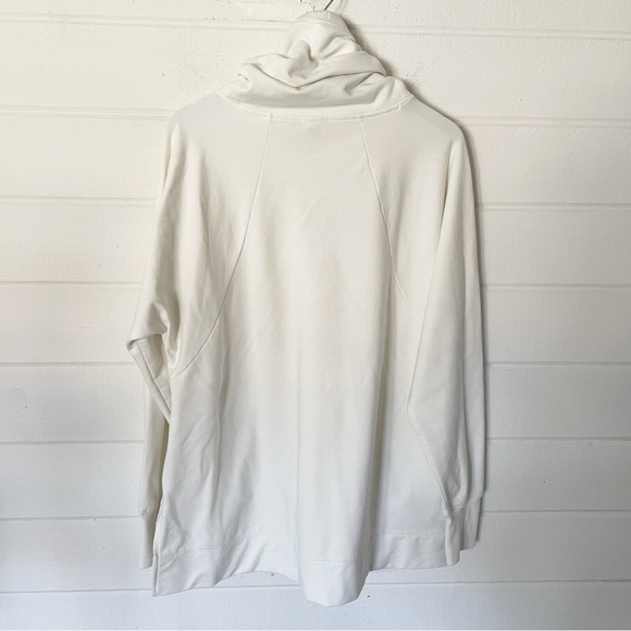 All in Motion Women’s Off-White Funnel Neck Thumb Holes Sweatshirt Size XXL - Picture 8 of 13